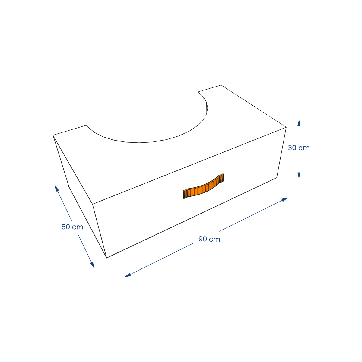 dimension pouf arche