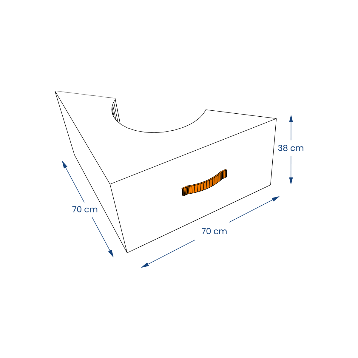 dimension pouf pyramide