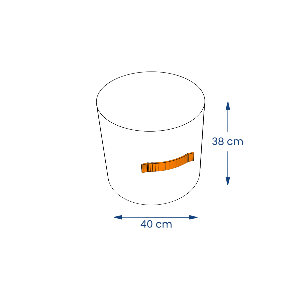 dimension pouf petit cylindre