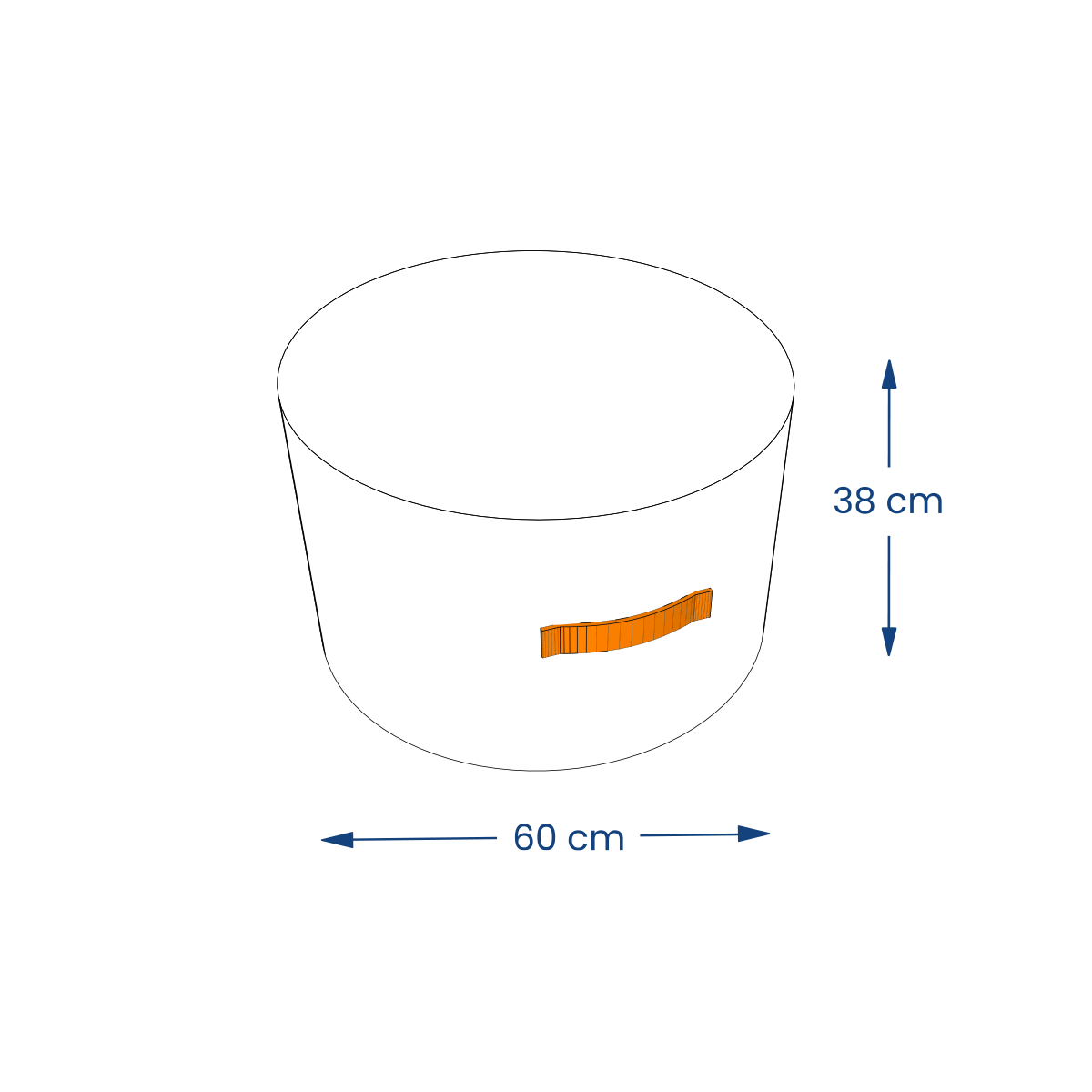 dimension pouf gros cylindre